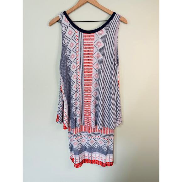 Anthropologie Maeve Davina Dress Medium Layered Aztec - Picture 4 of 8